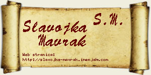 Slavojka Mavrak vizit kartica